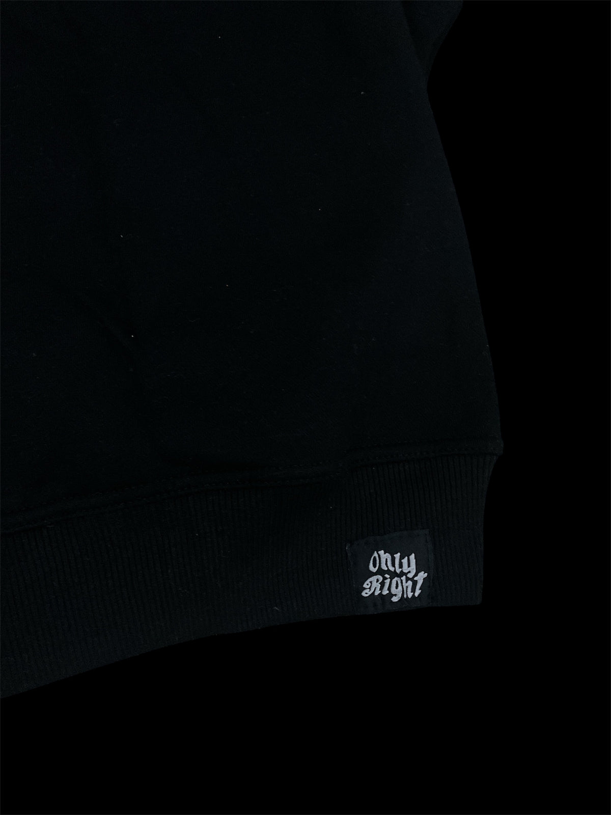 ONLY RIGHT BLACK MONOCHROME HOODIE