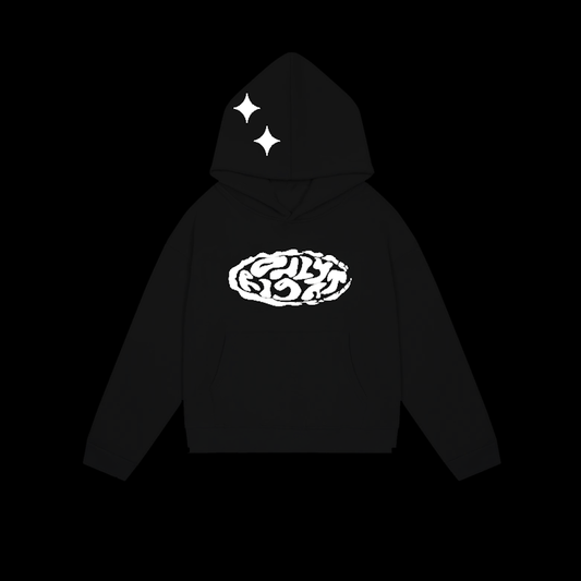 ONLY RIGHT BLACK MONOCHROME HOODIE